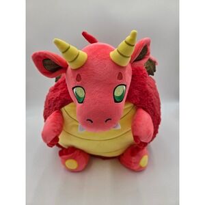 RARE GIANT LARGE SQUISHABLE RED DRAGON STUFFED PLUSH